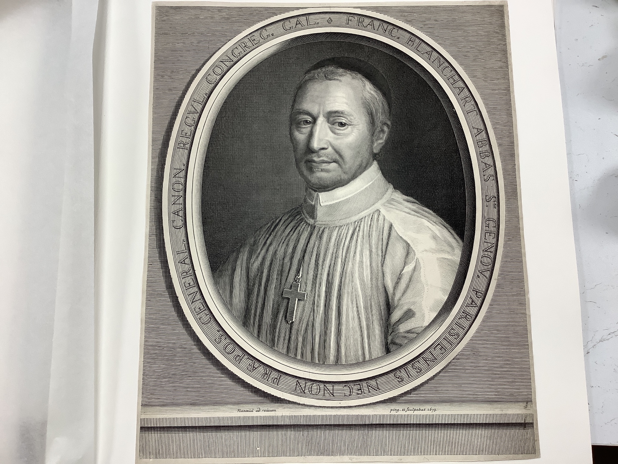 Robert Nanteuil, set of 8 engravings, portraits, 35 x 27cm, and three similar smaller engravings, all unframed.